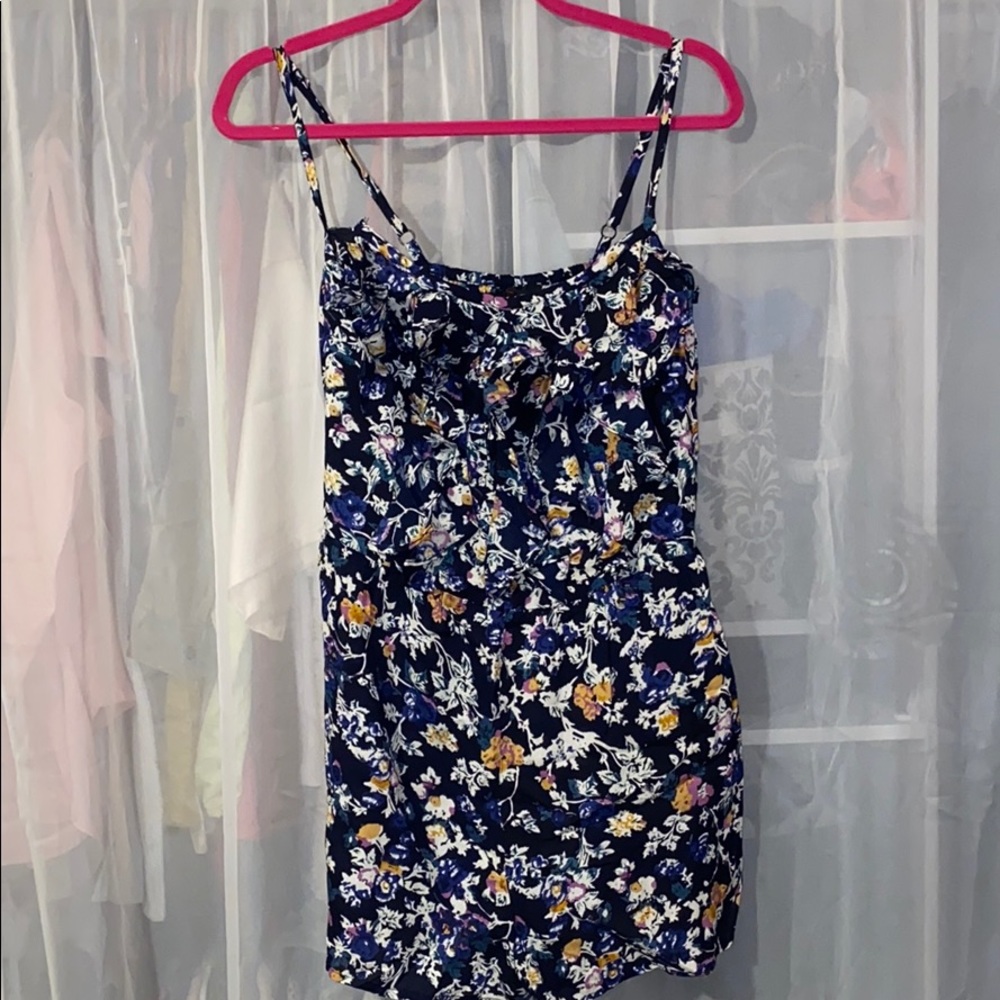 Fire Los Angeles | Blue Ruffle Floral Romper